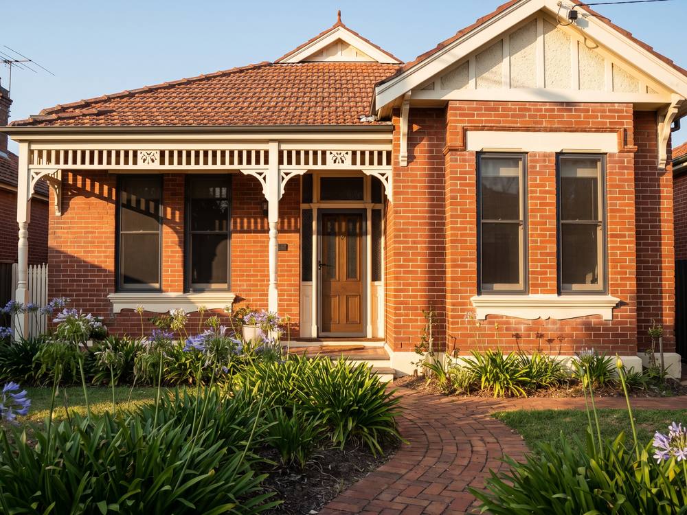 Federation home with security screens fitted to every ground floor window